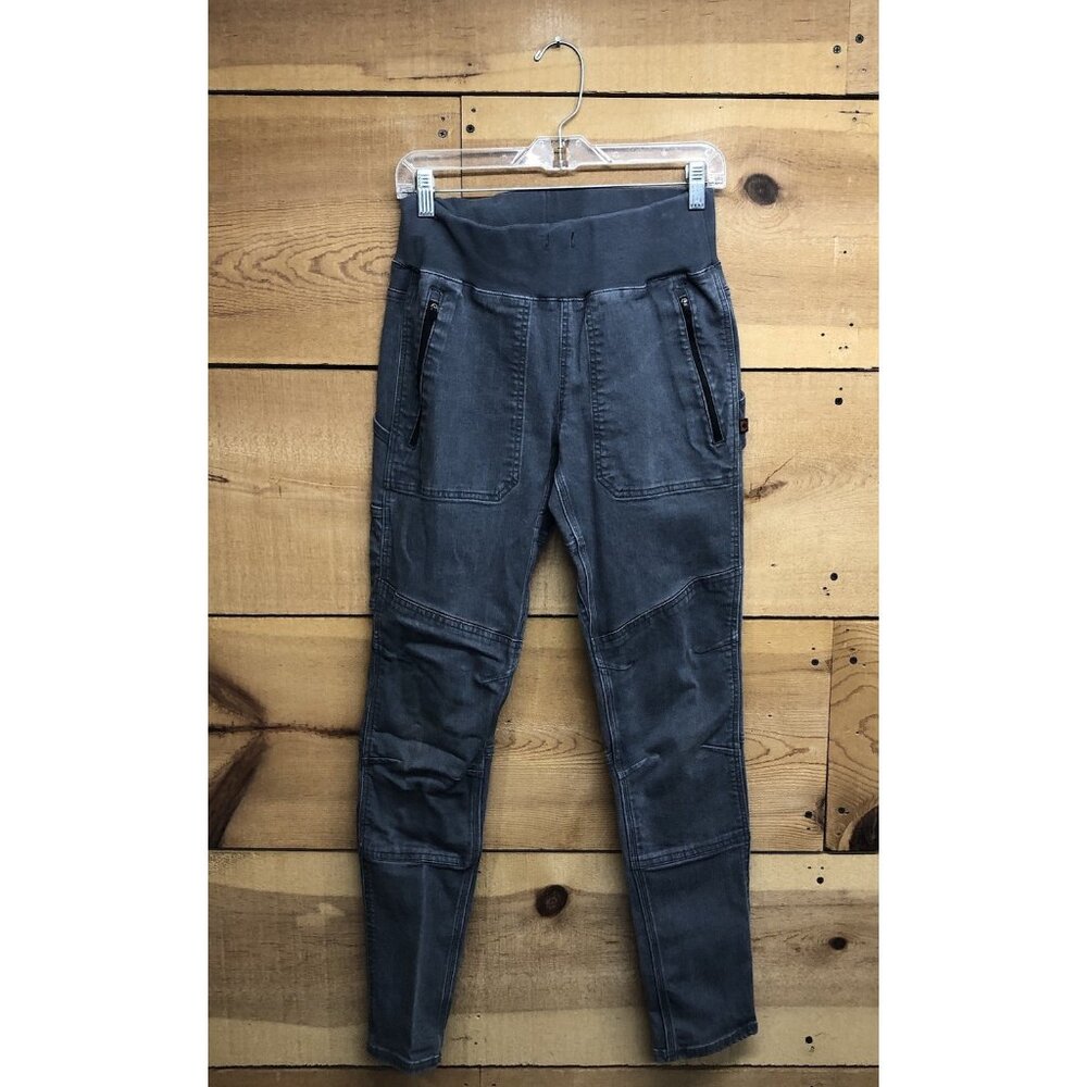 Dovetail Elastic Waist Flex Knee Workwear Pants Womens Size 6/8 Stretch Gray